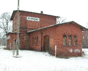 Budynek dworca kolejowego na stacji Stypuow. Widok wspóczesny (2005 r.)