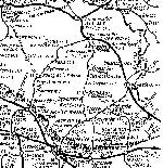Schemat sieci  kolejowej (fragment) z 1946 roku. rdo: www.sentymentalny.com