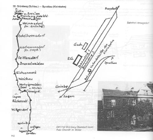 Plan stacji w Stypuowie. Za ksik Gerharda Guersch "Mit der Eisenbahn durch Niederschlesien", udostpniony przez Mariana Ryszarda witka