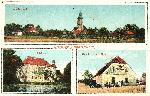 3-obrazkowa pocztówka Broniszowa z okresu I wojny  światowej. Prawy, dolny  obrazek to wiejska gospoda (Gasthof). Zbiory prywatne M. Bonisławskiego